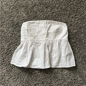 a new day White Strapless Peplum tube top